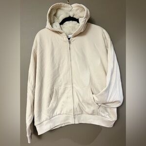 Hollister Man Off-White Fleece-Lined Hoodie